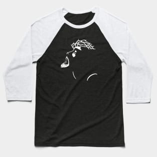 Jesus Christ Face Silhouette Baseball T-Shirt